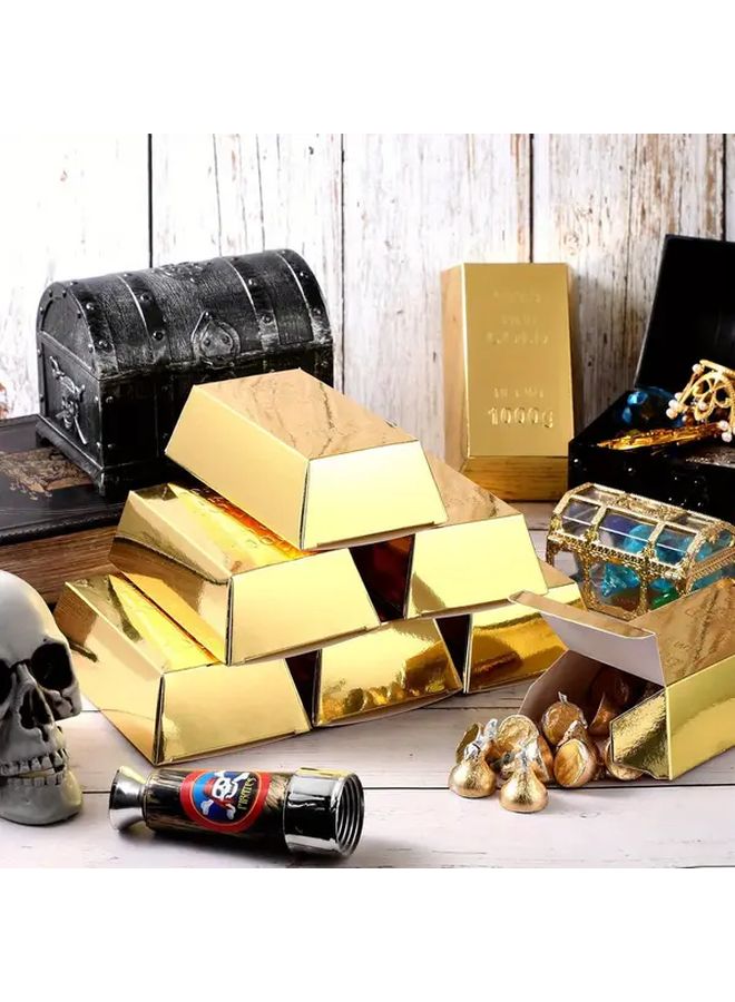24pcs Golden Pirate Gift Box For Candy Chocolate Toy Treasure Chest Party Favors - Image 4